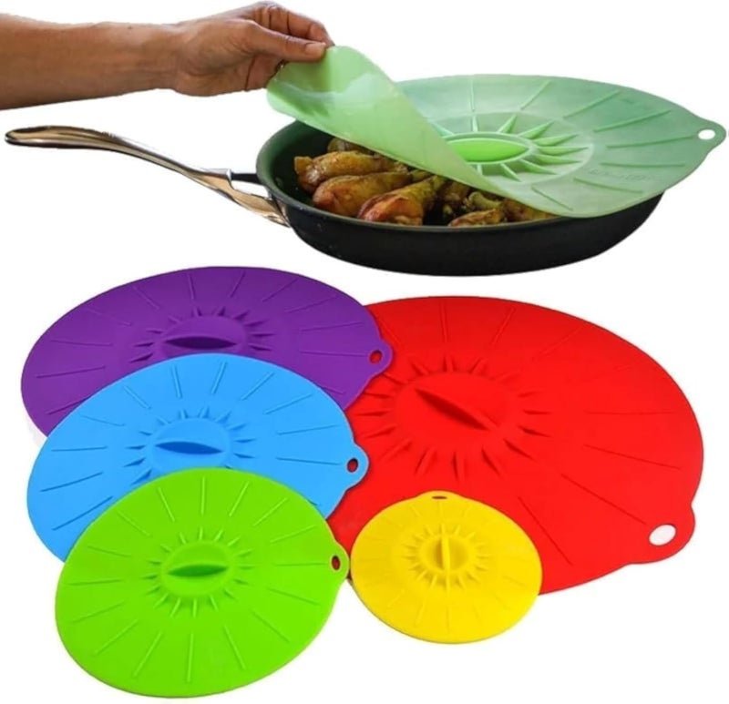 غطاء حراري من السيليكون للأطباق والأواني والأكواب - غطاء سيليكون لحفظ الطعام ساخنًا، مقاس 28 سم، قطعة واحدة